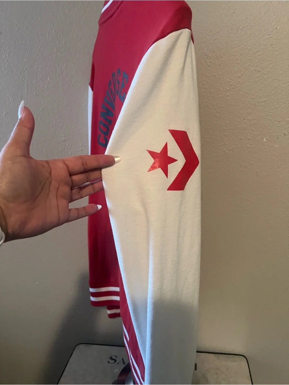 Converse Red and White Letterman Jacket